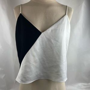 Parker White/Black Croped Top